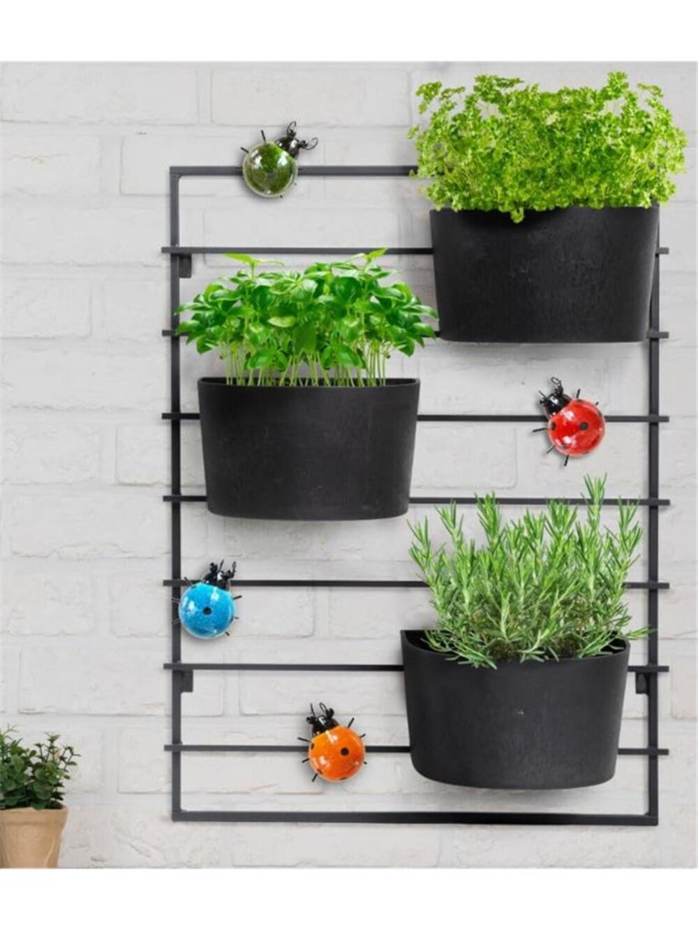 Set of 4 Cute Ladybugs Outdoor Decor Wall Sculpture - Picture 6 of 6
